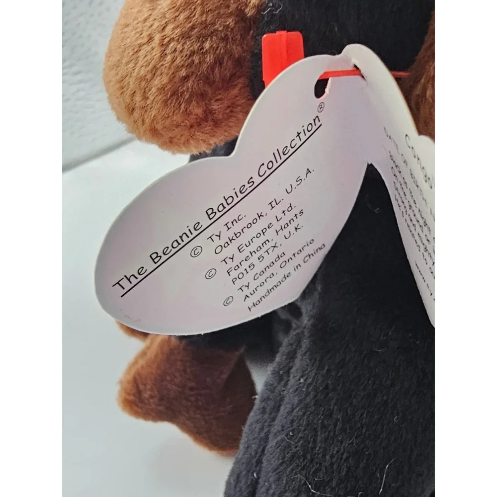 Ty Beanie Babies Congo the Gorilla Black Brown Plush Toy 1996 Vintage With Tags